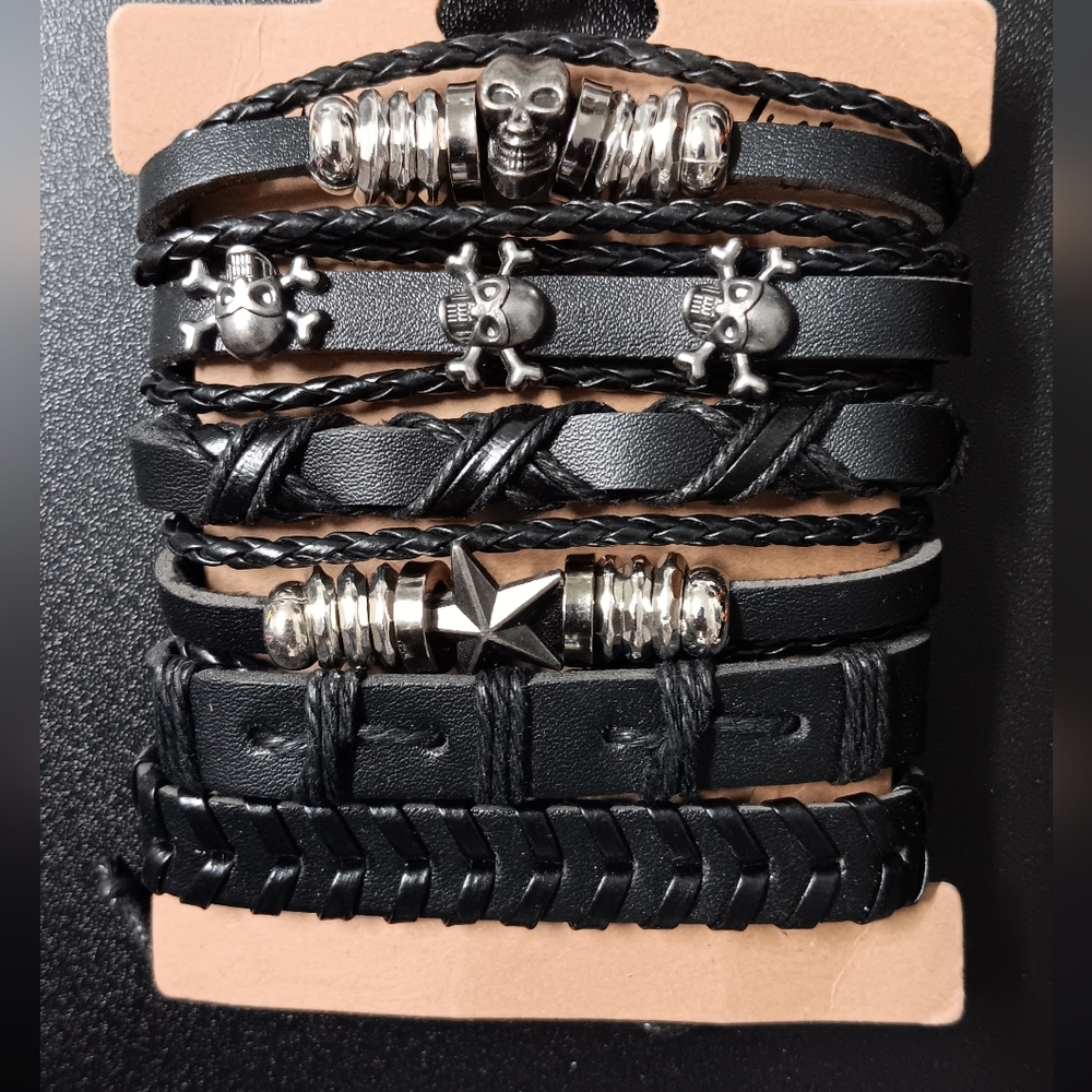 6 Braided  Bracelets (NEW)